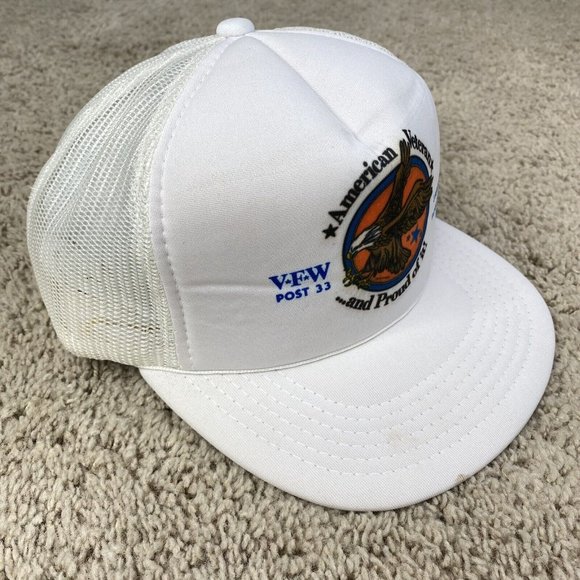 VFW‎ Post 33 Hat -American Veteran and Proud of It -SnapBack Trucker Yupoon Cap - Picture 2 of 10